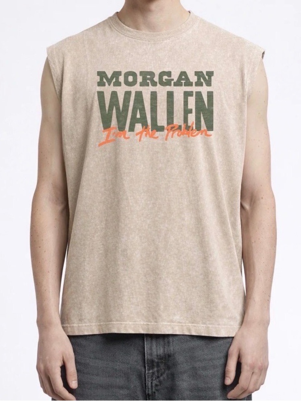 New Morgan Wallen I’m the Problem Sleeveless Muscle Tank T-Shirt Size S